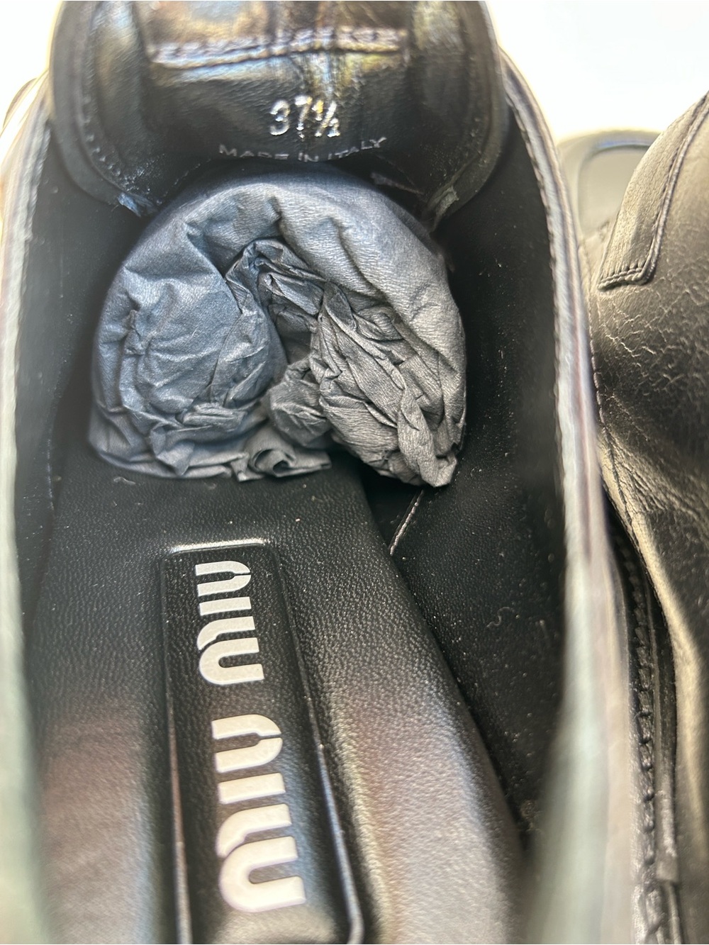 Miu Miu FW23 Black Leather Buckle Monk Loafers - Picture 3 of 5